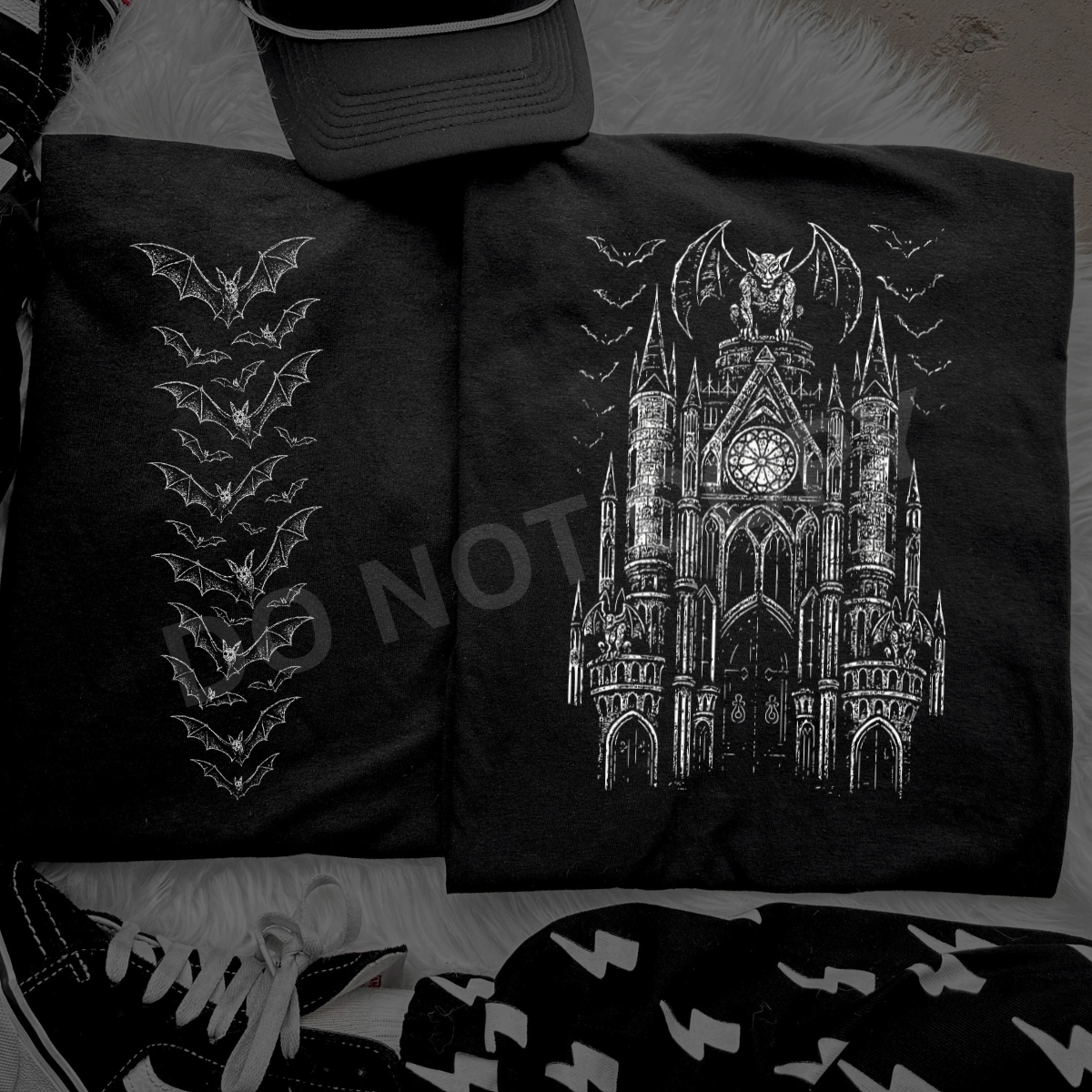 Haunted House Edgy Black TShirt, Sweatshirt or Hoodie
