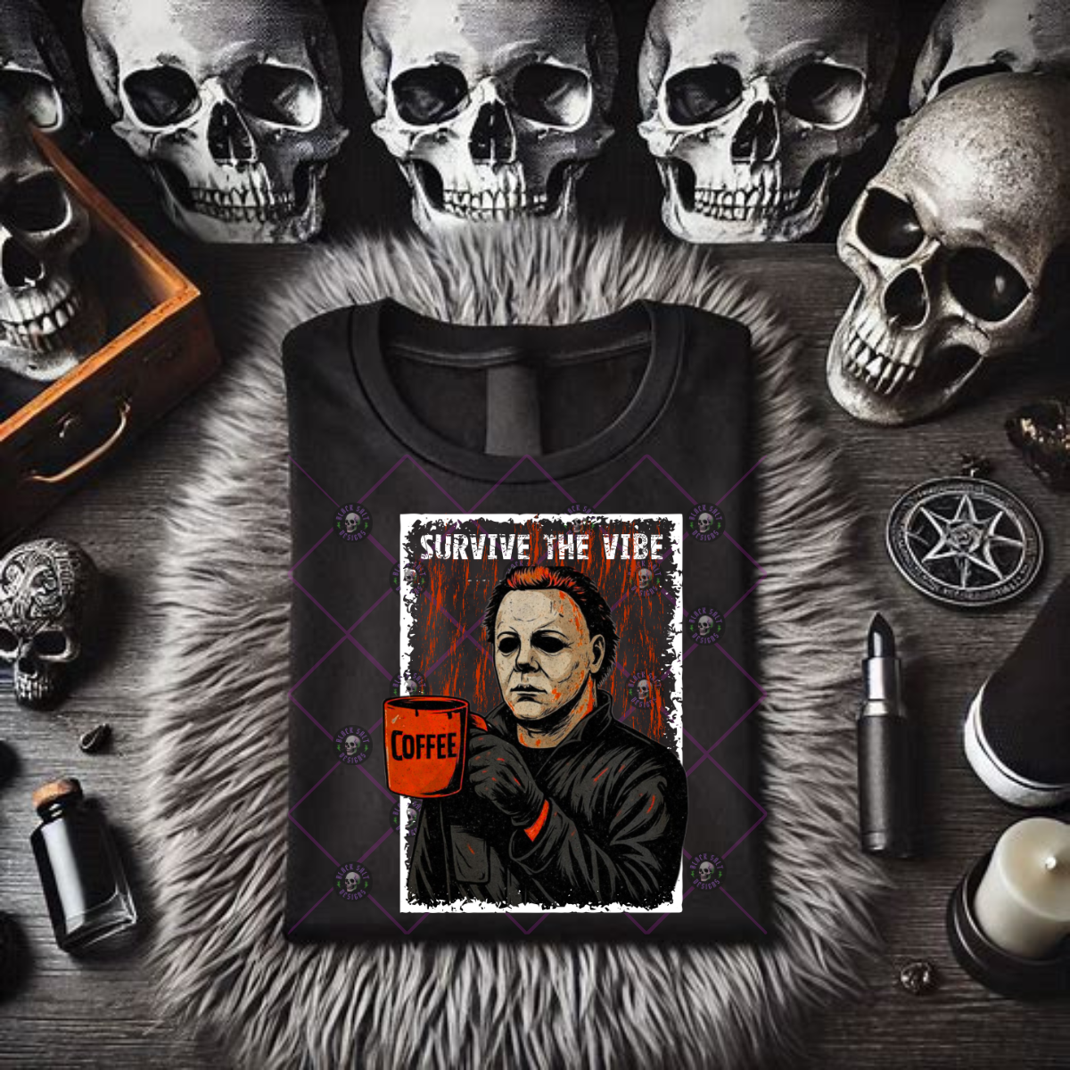 SURVIVE THE VIBE Black TShirt, Sweatshirt or Hoodie