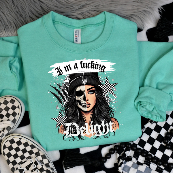 **BUY INDIVIDUALLY**I'm A Fuc$ing Delight & Always A Delight Mix & Match Crewneck Sweatshirt & Sweatpants Set