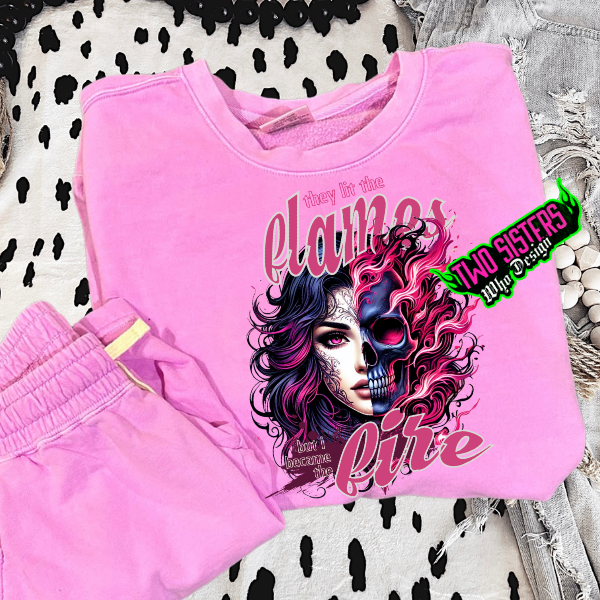 ***BUY INDIVIDUALLY***They Lit the Flames, But I Became the Fire Comfort Color Lightweight Crewneck Sweatshirt and/or Lightweight Adult Sweat Shorts (Copy) (Copy) (Copy) (Copy)