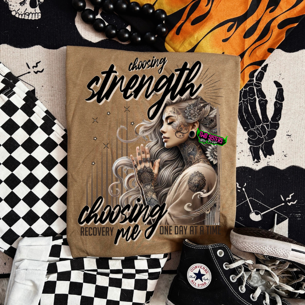***EXCLUSIVE***RECOVERY COLLECTION: Choosing Strength, Choosing Me - Recovery One Day at A Time Set - TShirt or Sweatshirt + Shorts