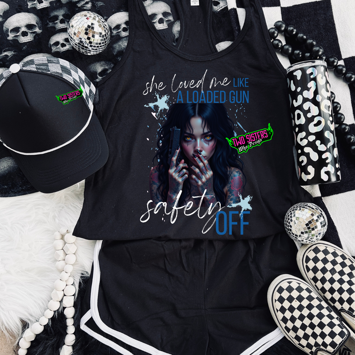 LIMITED EDITION: Pew Pew Bundle of 4 Graphic TShirts or Racerback Tank Top + 40 oz Stainless Steel Tumbler