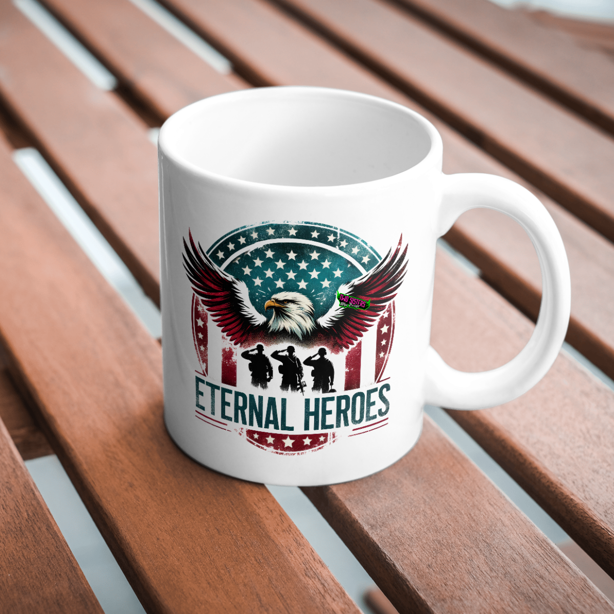 Veteran, Memorial Day, Independence Day, July 4th Ceramic Mug – "Eternal Heroes" – Perfect for Halloween or Gifting