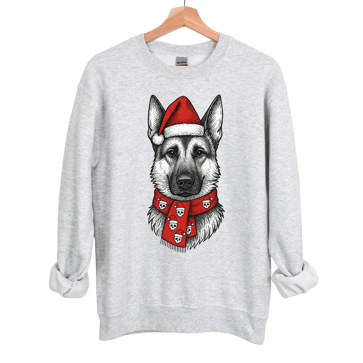 WINTER DOGS WITH SKULL/SANTA HAT SCARF