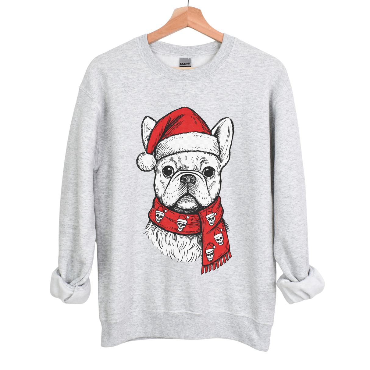 WINTER DOGS WITH SKULL/SANTA HAT SCARF