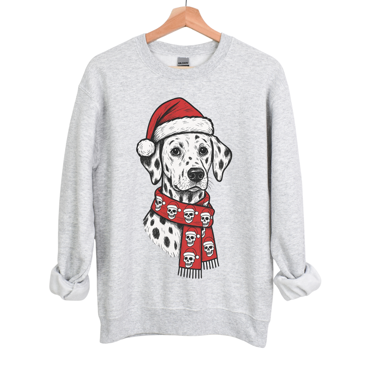 WINTER DOGS WITH SKULL/SANTA HAT SCARF