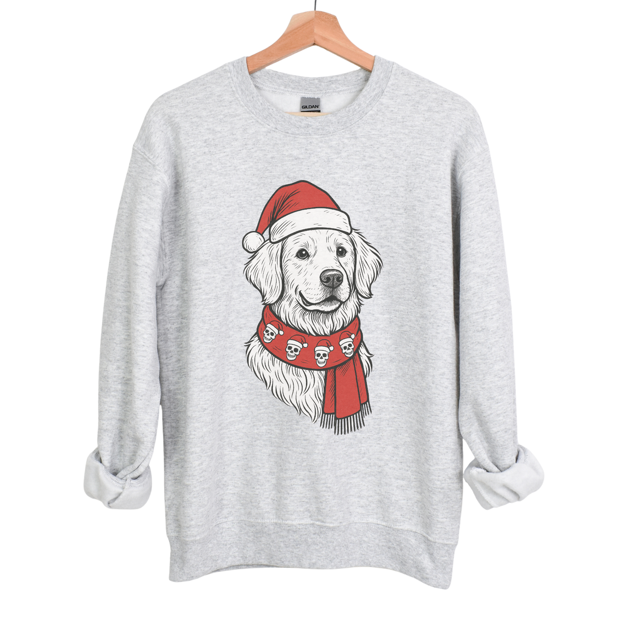 WINTER DOGS WITH SKULL/SANTA HAT SCARF