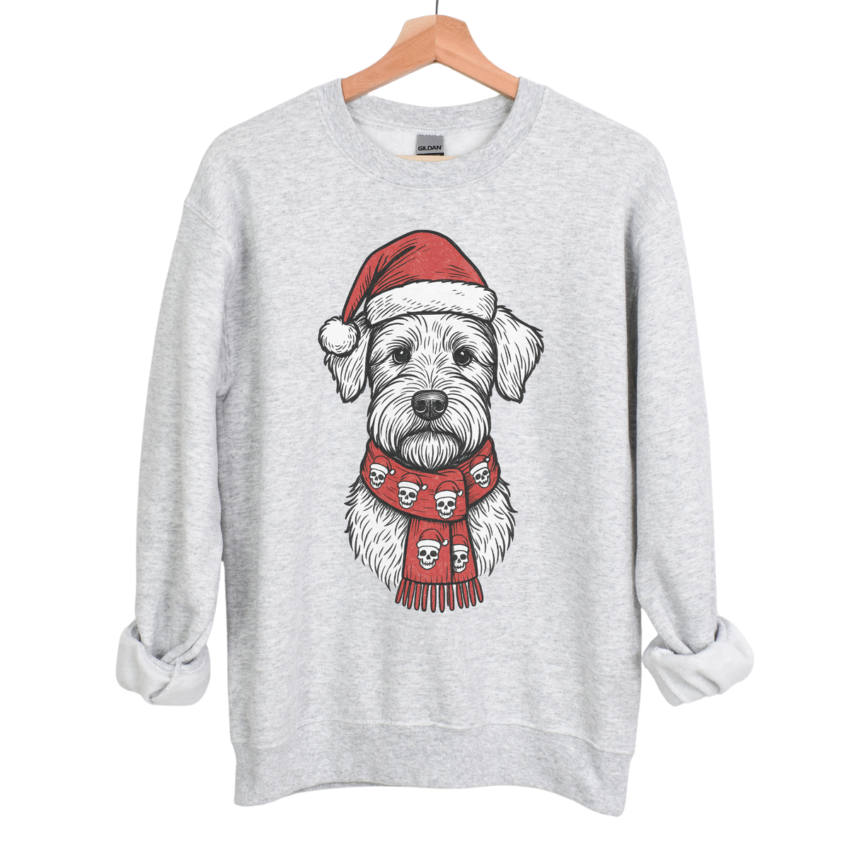 WINTER DOGS WITH SKULL/SANTA HAT SCARF