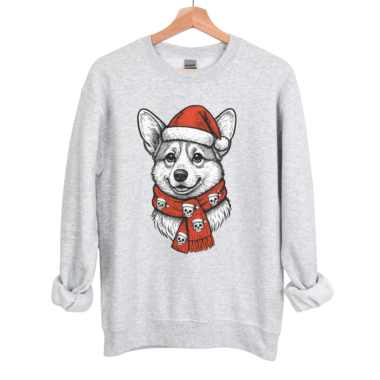 WINTER DOGS WITH SKULL/SANTA HAT SCARF