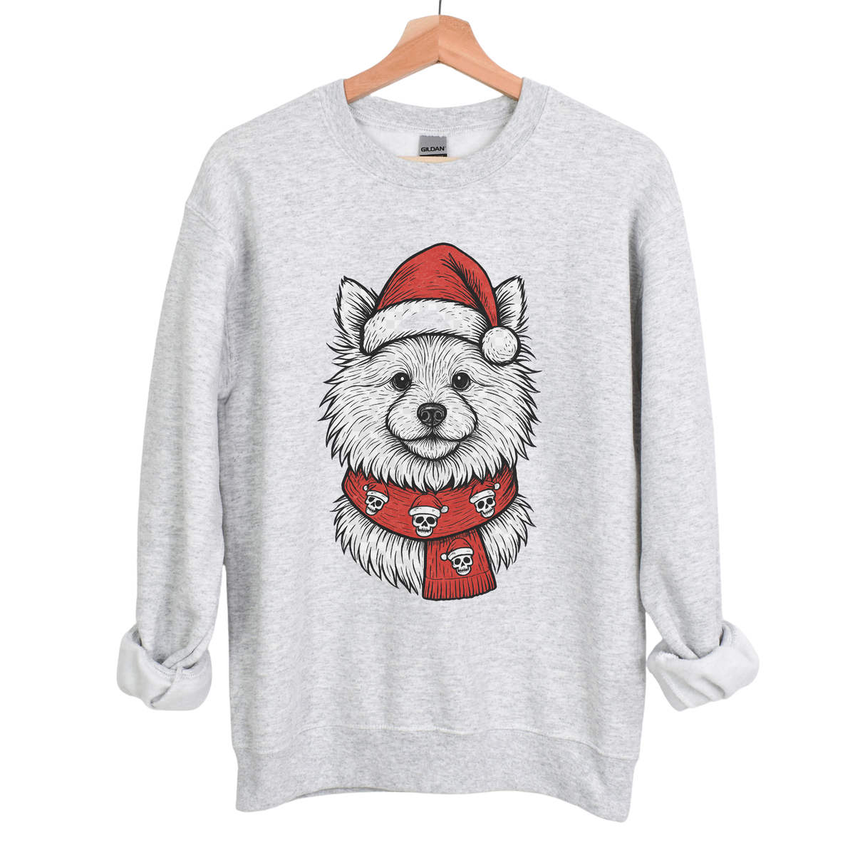 WINTER DOGS WITH SKULL/SANTA HAT SCARF