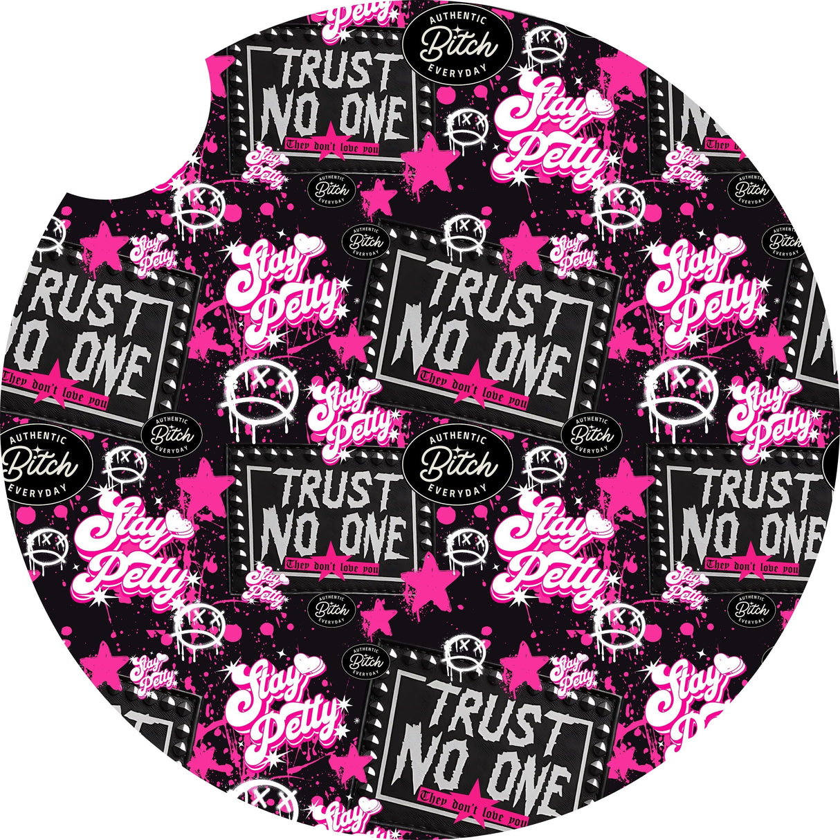 TRUST NO ONE 2.75" CAR COASTER
