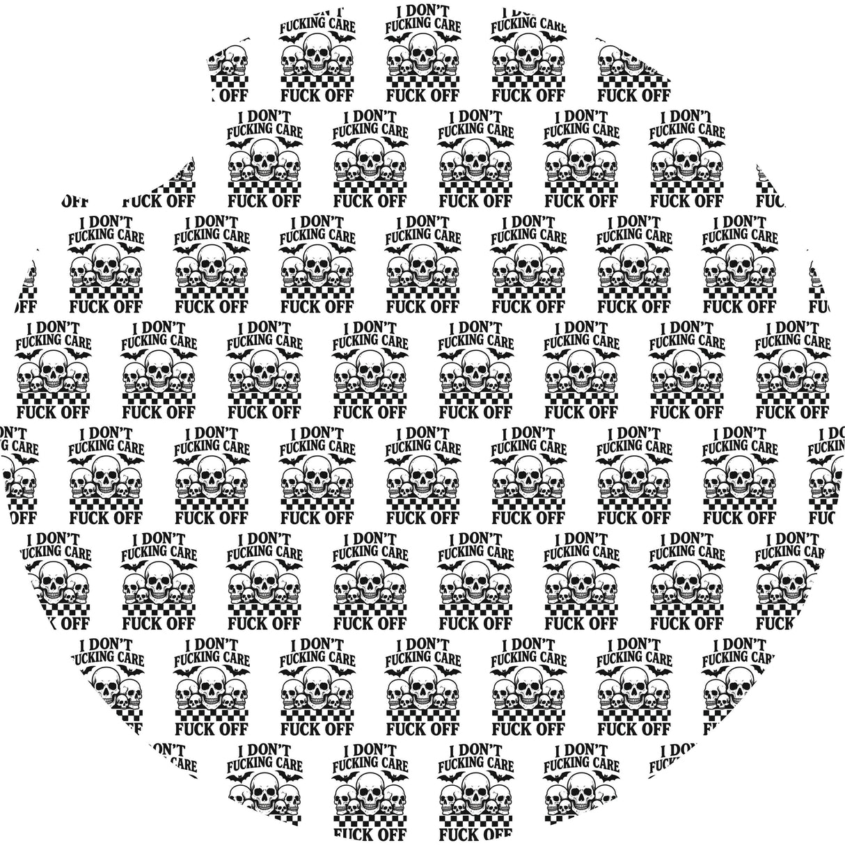 I DON'T FUCKING CARE - FUCK OFF 2.75" CAR COASTER