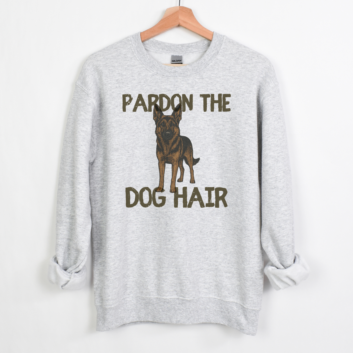 GERMAN SHEPARD PARDON THE DOG HAIR