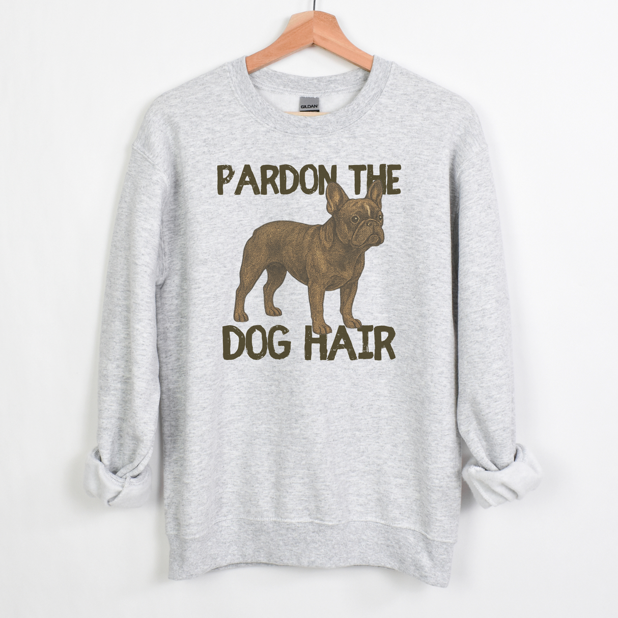 FRENCH BULL DOG PARDON THE DOG HAIR