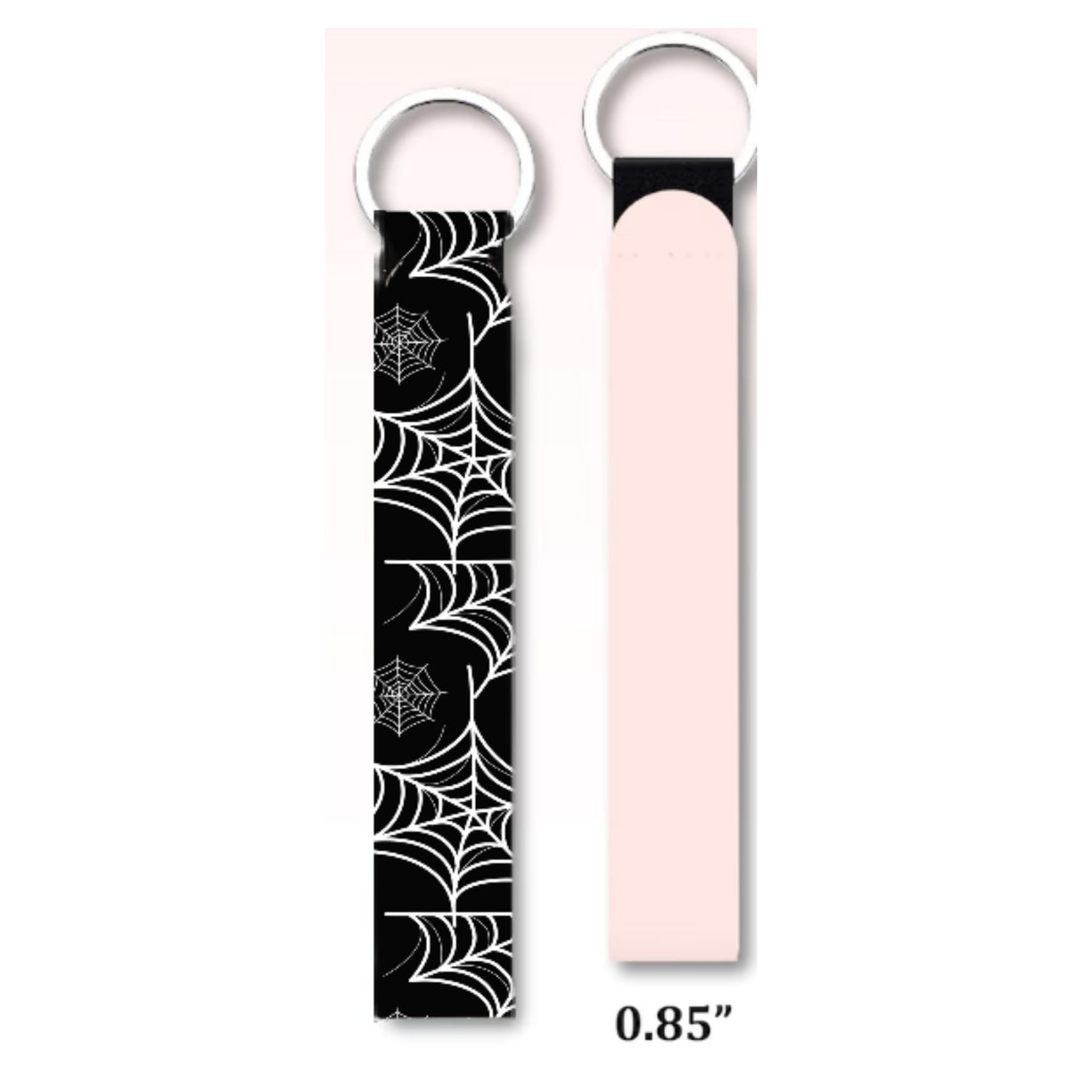 BLACK & WHITE COBWEB KEYCHAIN WRISTLET