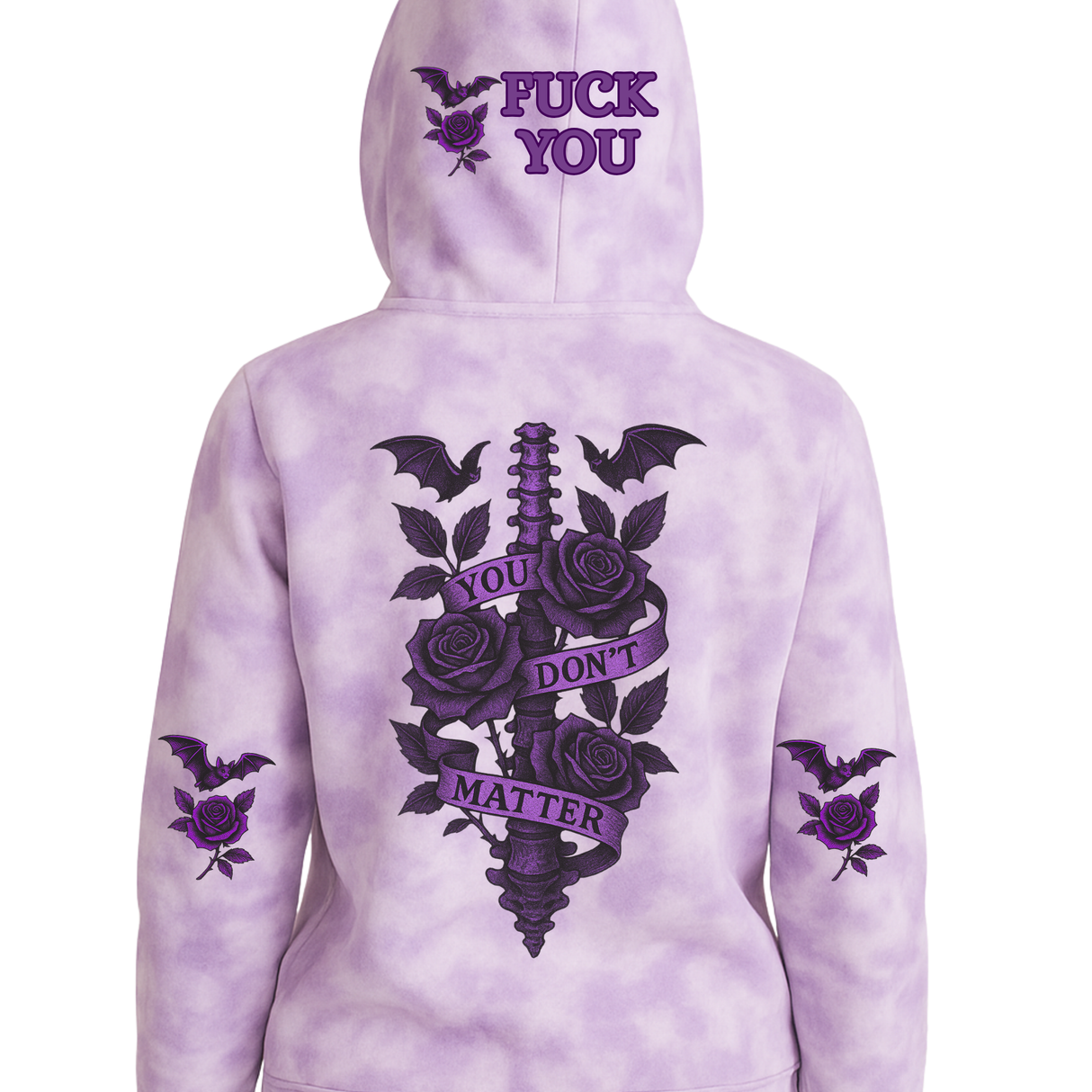 FUCK YOU (OR WITHOUT) YOU DON'T MATTER BAT & ROSES + MATCHING JOGGERS AVAILABLE