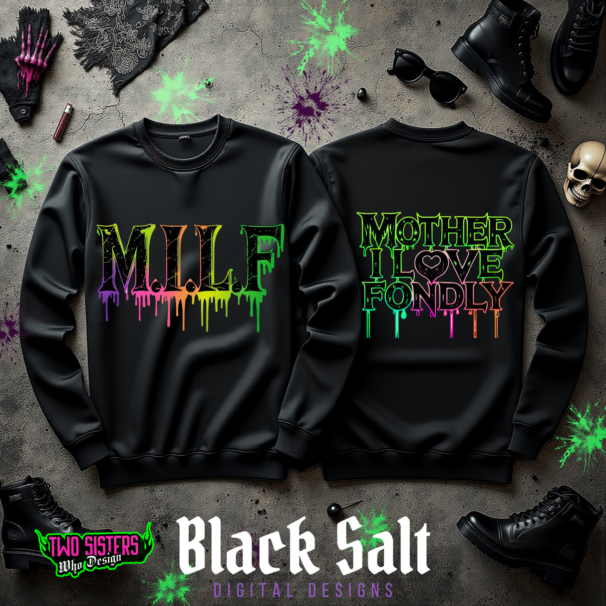 M.I.L.F. MOTHER I LOVE FONDLY (FRONT AND BACK)