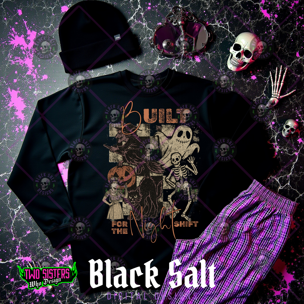 BUILT FOR THE NIGHT SHIFT NURSE HALLOWEEN