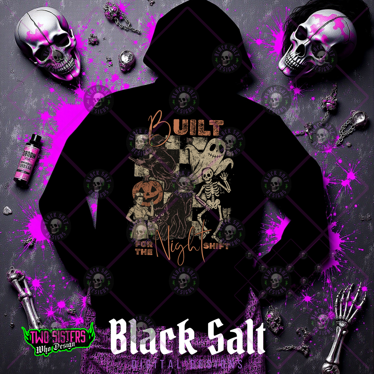 BUILT FOR THE NIGHT SHIFT NURSE HALLOWEEN