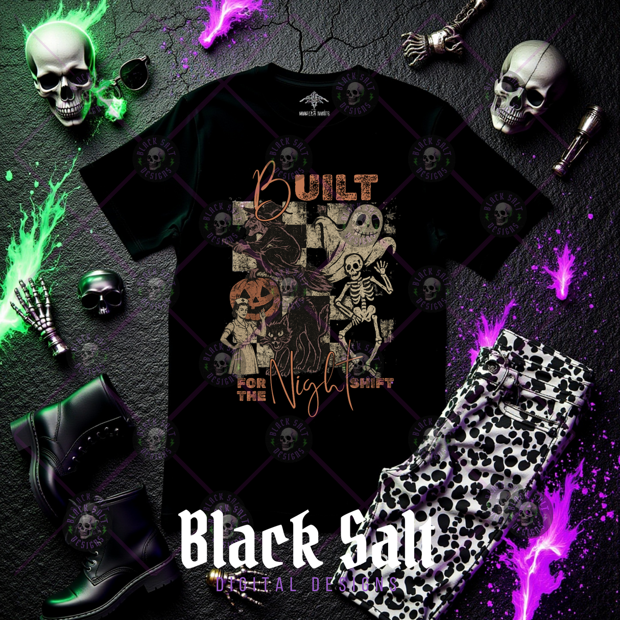 BUILT FOR THE NIGHT SHIFT NURSE HALLOWEEN