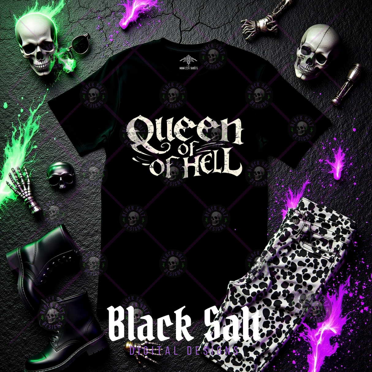 QUEEN OF HELL TYPOGRAPHY