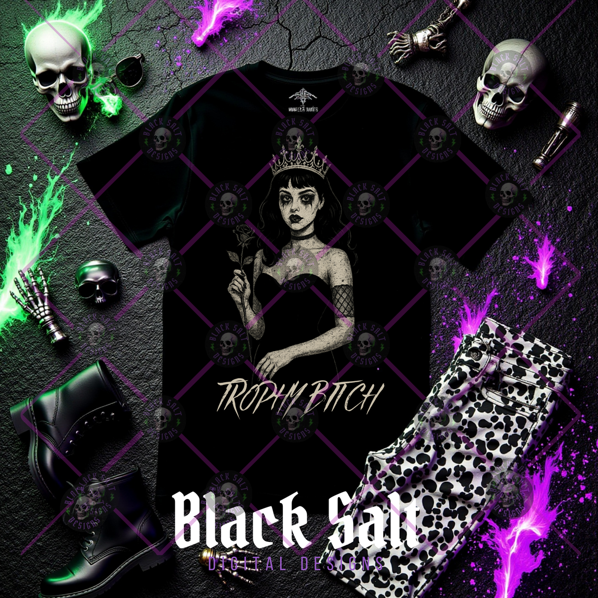 TROPHY BITCH *BLACK FABRIC*