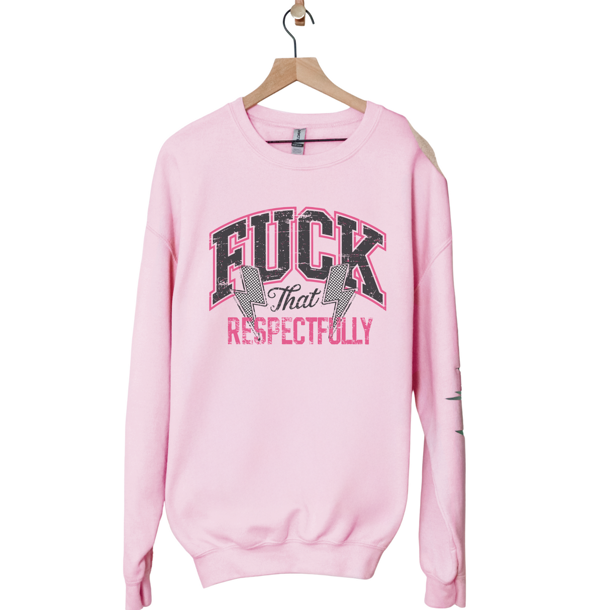 FUCK THAT RESPECTFULLY BREAST CANCER AWARENESS WITH LEOPARD SWEATSHIRT/HOODIE