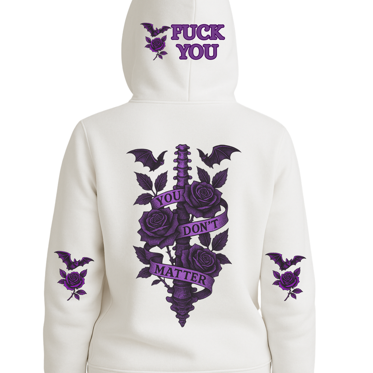 FUCK YOU (OR WITHOUT) YOU DON'T MATTER BAT & ROSES + MATCHING JOGGERS AVAILABLE