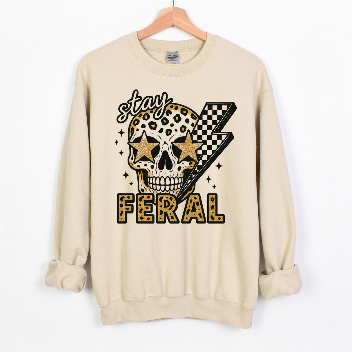 86. STAY FERAL SKULL WITH LIGHTENING BOLT