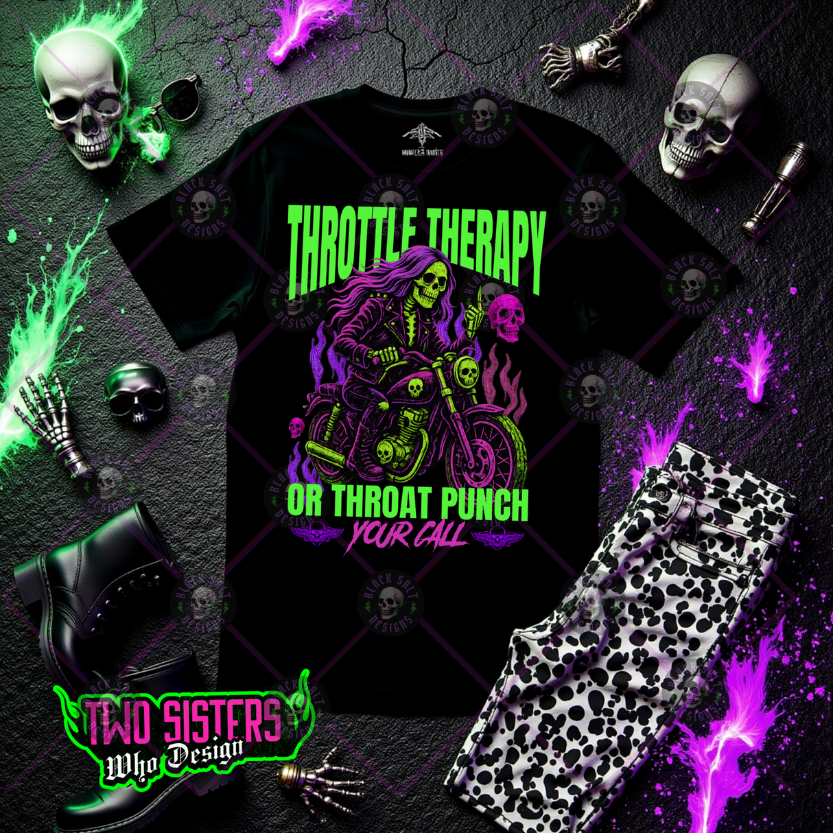 Throttle Therapy or Throat Punch, Your Call Zip UP, TShirt, Sweatshirt or Hoodie