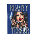 Beauty & Terror Velveteen Plush Blanket - Cozy Decorative Throw for Home