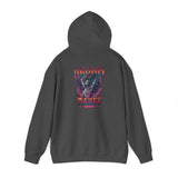 Dream Maker Skeleton Angel Hoodie ON THE BACK OF THE HOODIE | Neon Gothic Wings, Retro Vaporwave