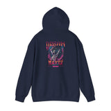 Dream Maker Skeleton Angel Hoodie ON THE BACK OF THE HOODIE | Neon Gothic Wings, Retro Vaporwave