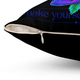 Colorful Skull Decor Pillow - 'Selfless: Make Your Life Extraordinary'