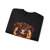 Fiery Sagittarius Ram Skull sweatshirt | Astrology Zodiac Crewneck