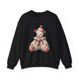Vintage Rag Doll Clown Sweatshirt | Cute Sitting Clown Illustration
