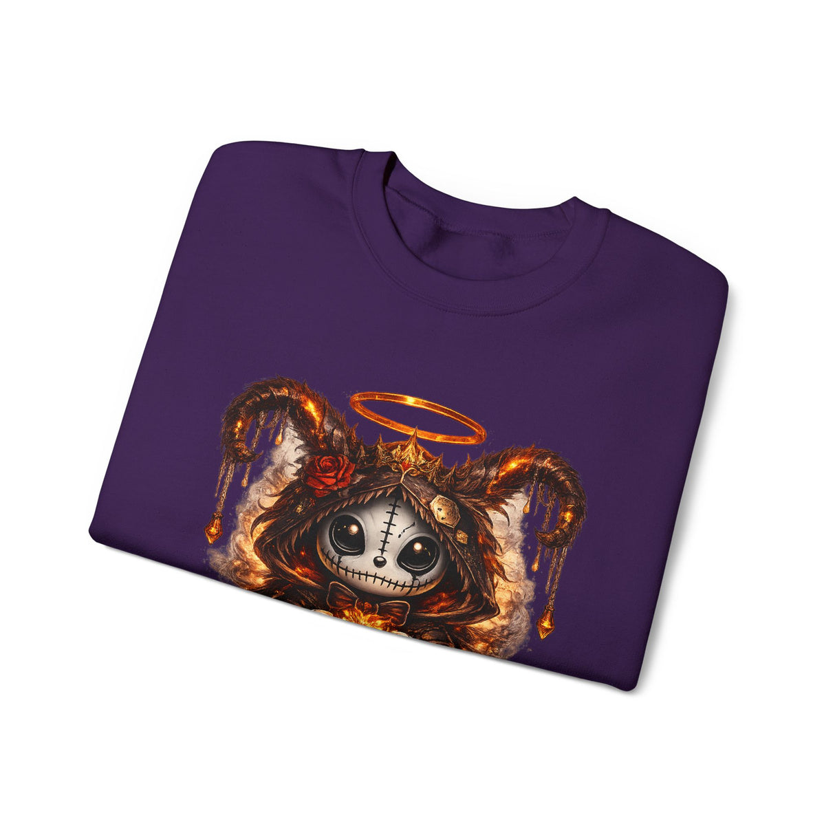 Leo Zodiac Skeleton Jester Crewneck Sweatshirt | Astrological Scorpio Style