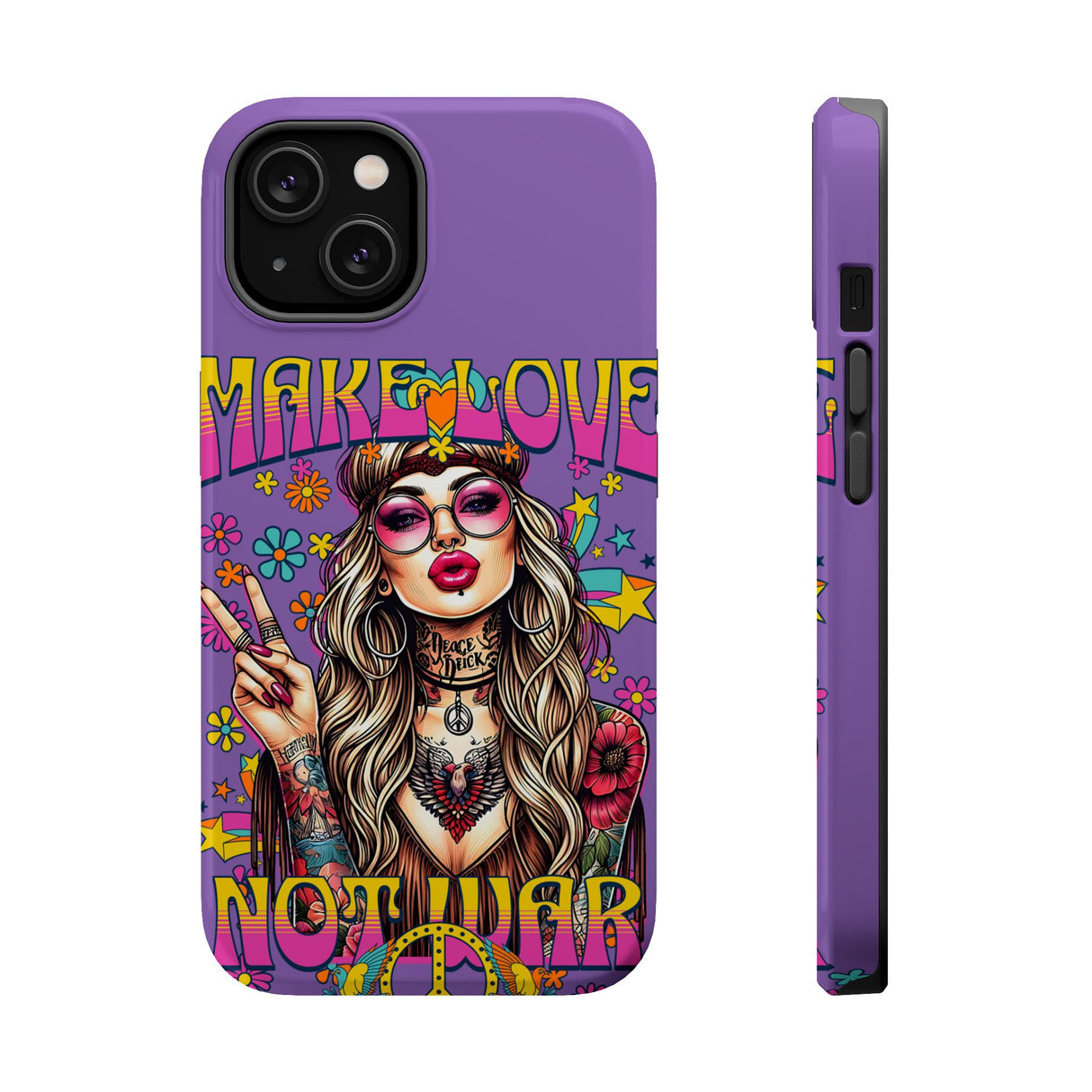 *EXCLUSIVE*MAKE LOVE NOT WAR -  Magnetic Tough Cases - Edgy Phone Protection for Bold Style