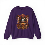 Leo Zodiac Skeleton Jester Crewneck Sweatshirt | Astrological Scorpio Style