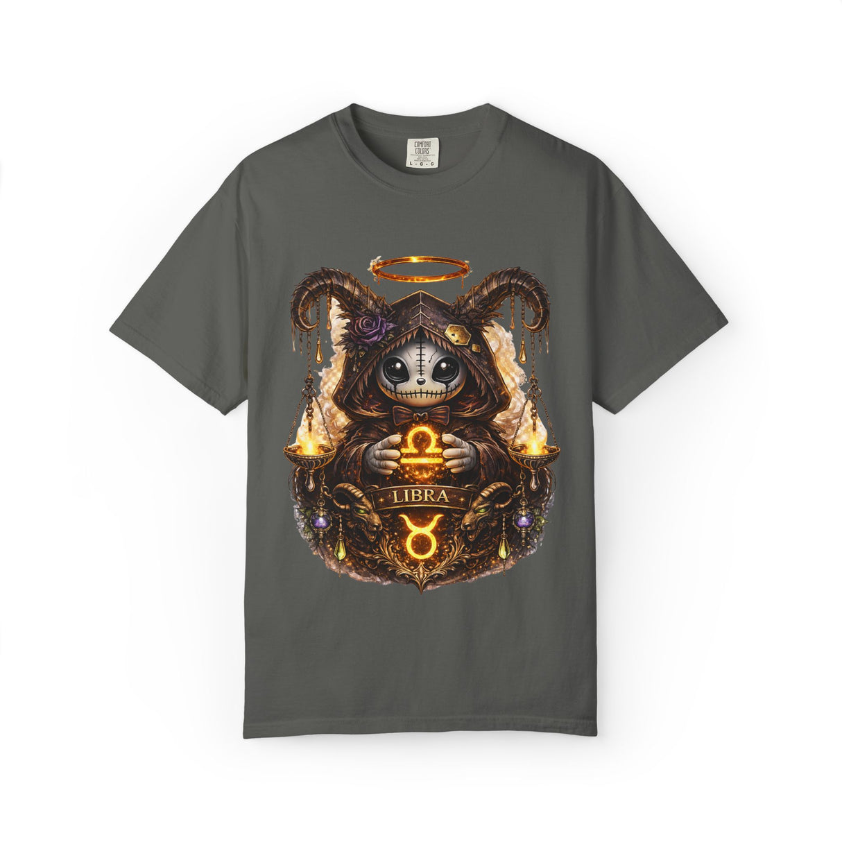Libra Demon Cat zodiac scales T-Shirt | Astrology spooky occult tee