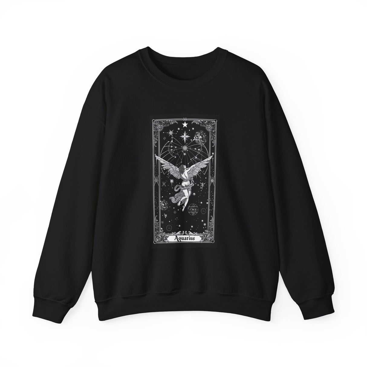 Tarot Angel Illustration Sweatshirt | Mystic Celestial Graphic Crewneck