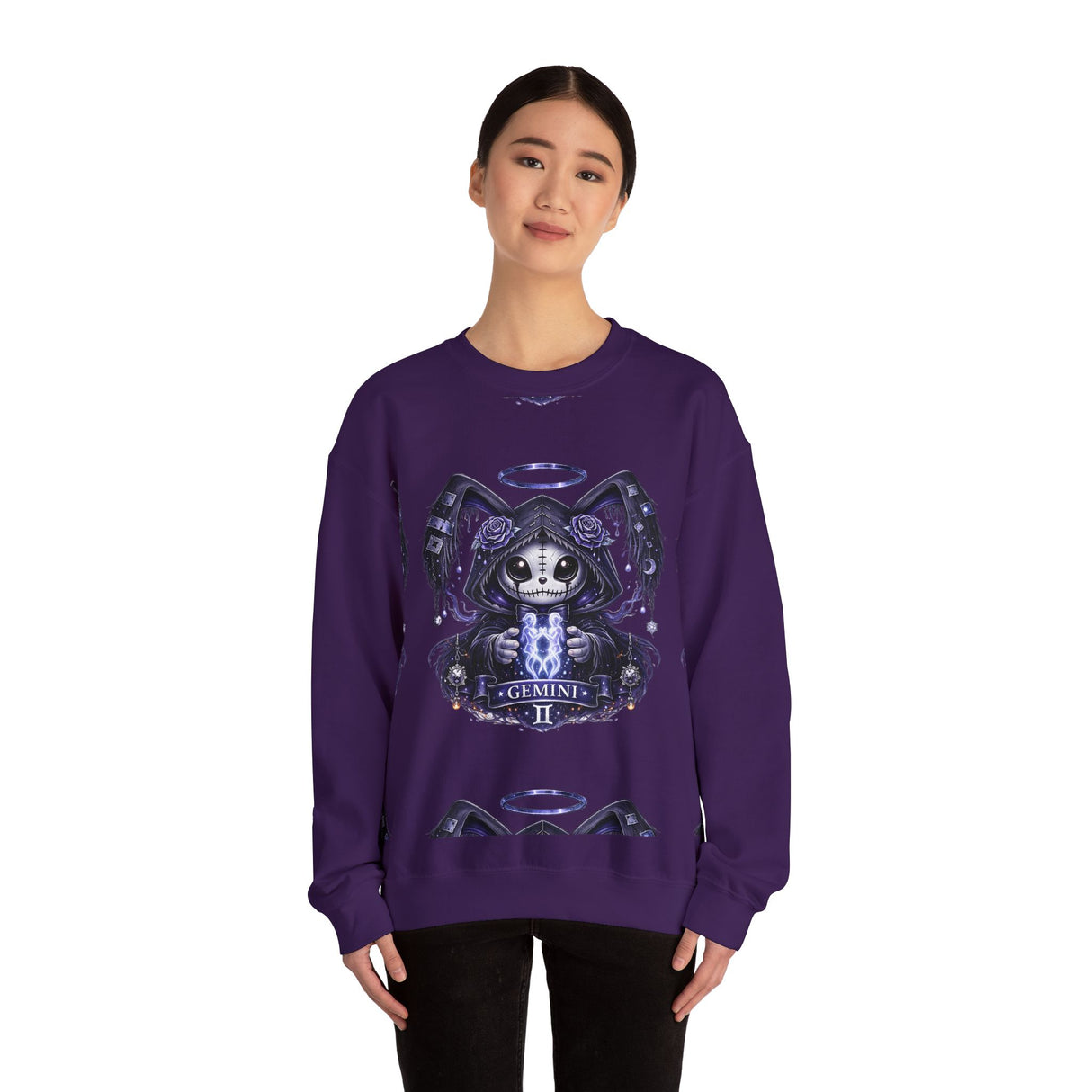 Gemini Skull Angel sweatshirt | Zodiac Twins Crewneck