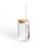 *EXCLUSIVE* NOT ALL WHO WANDER ARE LOST - SOME ARE GATHERING CRYSTALS - Sipper Glass - 16oz with Tattoo-Inspired Design