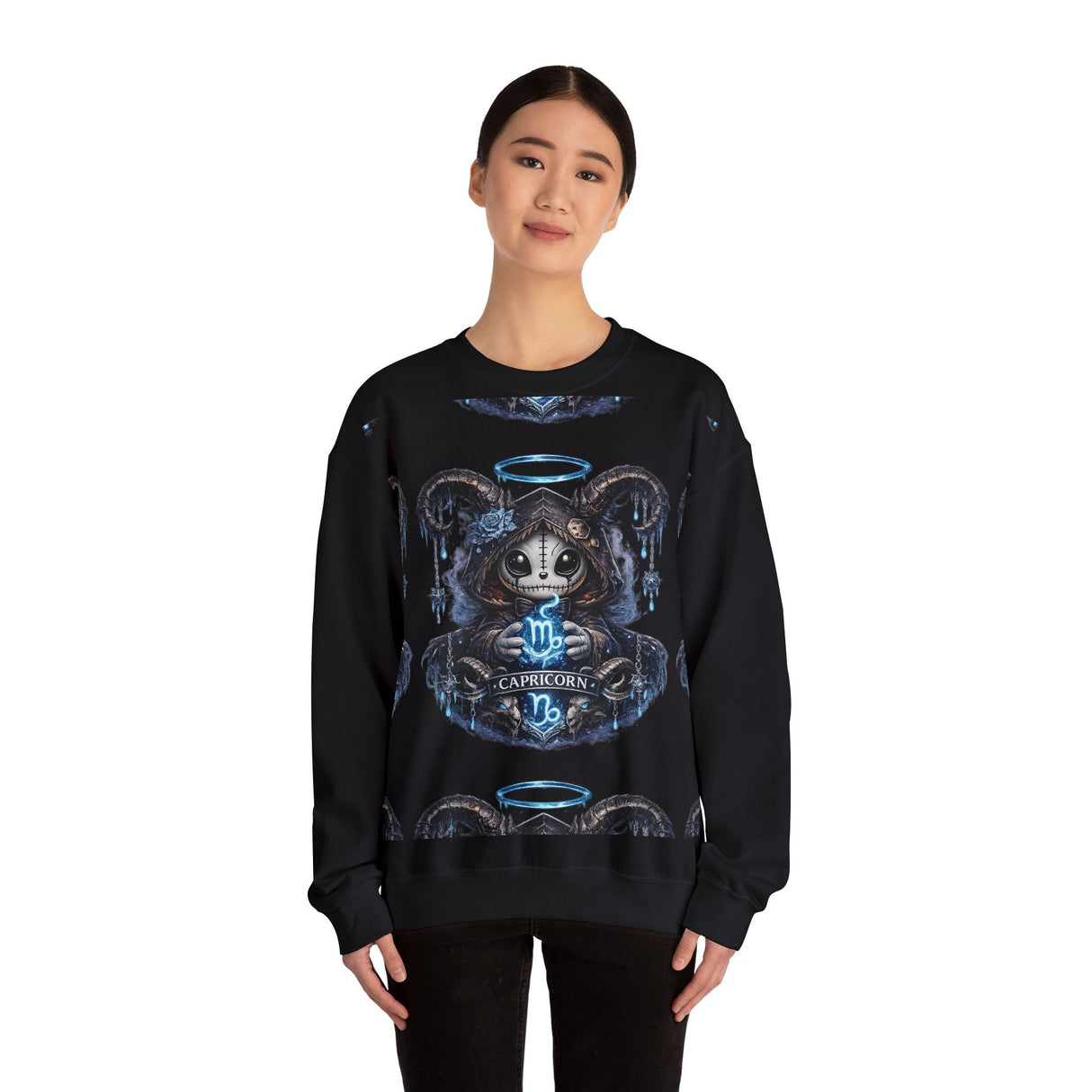 Capricorn Grim Reaper Zodiac sweatshirt | Cute Gothic Astrology Hoodie Alternative
