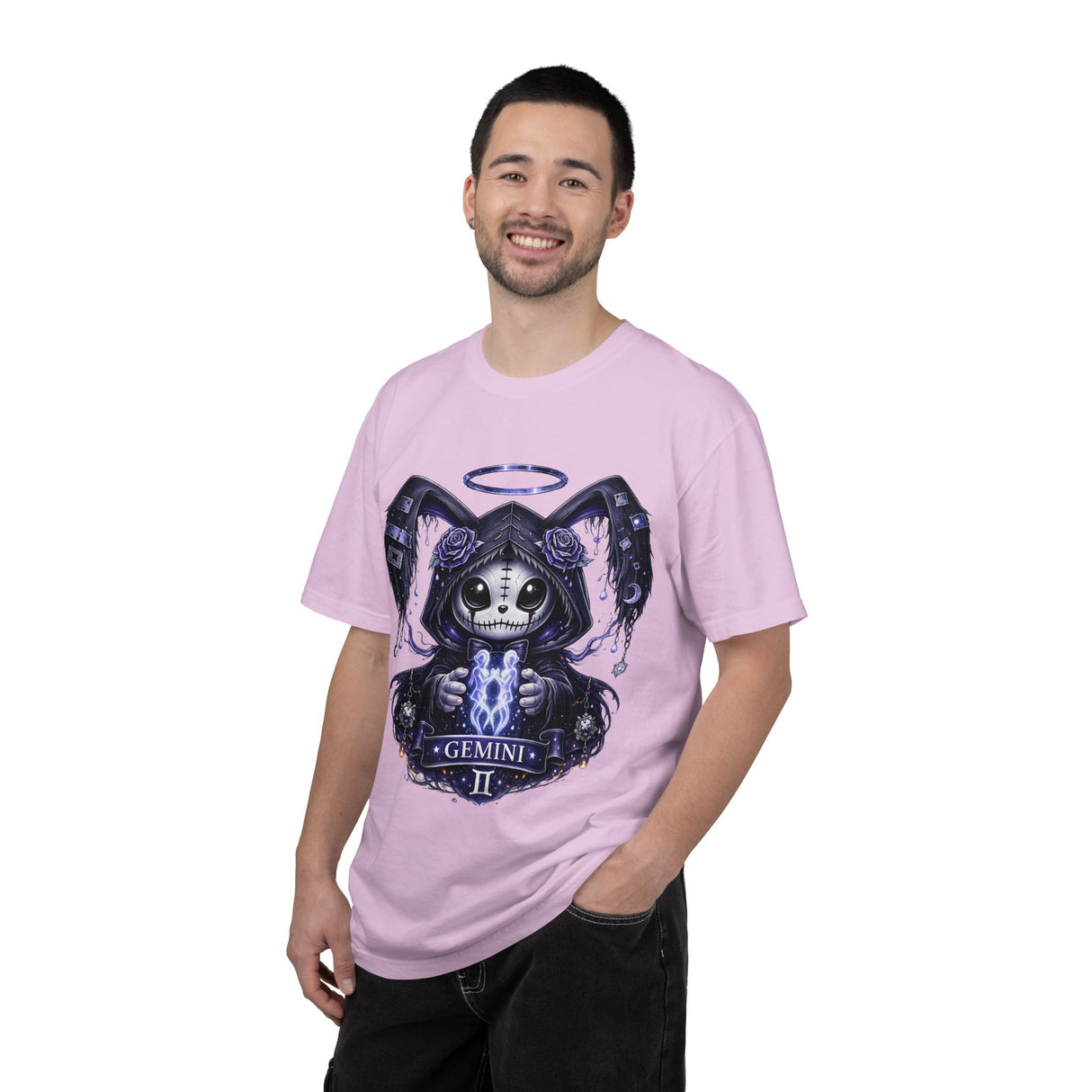 Gemini Skull Reaper T-shirt | Zodiac Twins Illustration