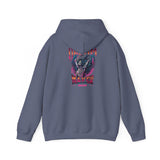 Dream Maker Skeleton Angel Hoodie ON THE BACK OF THE HOODIE | Neon Gothic Wings, Retro Vaporwave