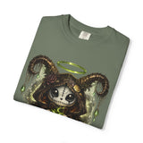 Taurus Ram Headdress Skull T-shirt | Zodiac Astrology Graphic Tee