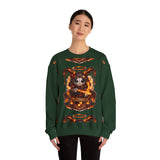 Fiery Sagittarius Ram Skull sweatshirt | Astrology Zodiac Crewneck