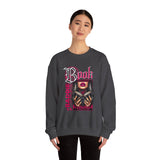 Baddie Book Graphic Sweatshirt | Gothic Pink Lips, Hand Tattoo Illustration
