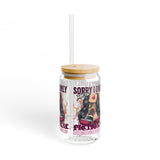 *EXCLUSIVE* SORRY I ONLY DATE FICTIONAL CHARACTERS - BOOK LOVER - Sipper Glass - 16oz with Tattoo-Inspired Design